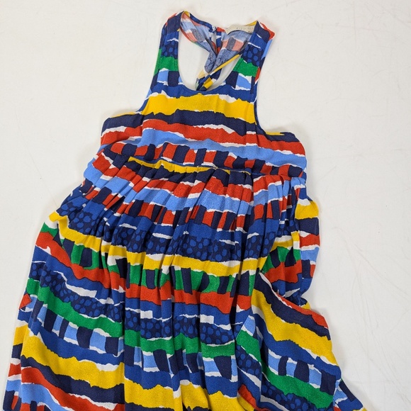 Stella McCartney Striped Dress Halter Pockets Tiered Abstract Pattern Colourful - Picture 9 of 9
